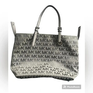 Michael Kors | Silver Metallic Logo Tote